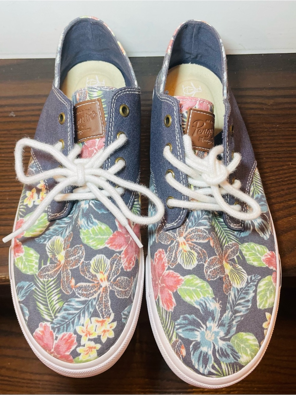 Original Penguin Floral Print with Penguin Emblem